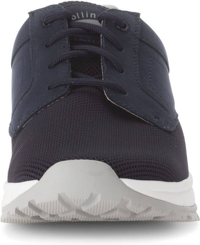 Gabor Rollingsoft Sneakers met sleehak vrijetijdsschoen lage schoen veterschoen met decoratieve stiksels g-breedte