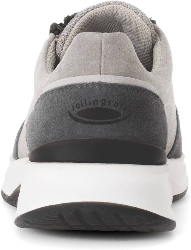 Gabor Rollingsoft Sneakers met sleehak vrijetijdsschoen lage schoen veterschoen met buitenrits g-breedte