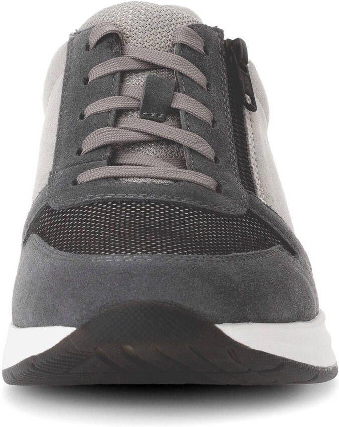 Gabor Rollingsoft Sneakers met sleehak vrijetijdsschoen lage schoen veterschoen met buitenrits g-breedte