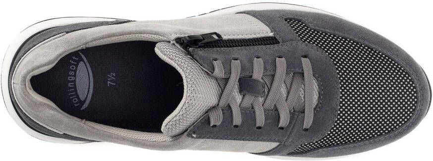 Gabor Rollingsoft Sneakers met sleehak vrijetijdsschoen lage schoen veterschoen met buitenrits g-breedte