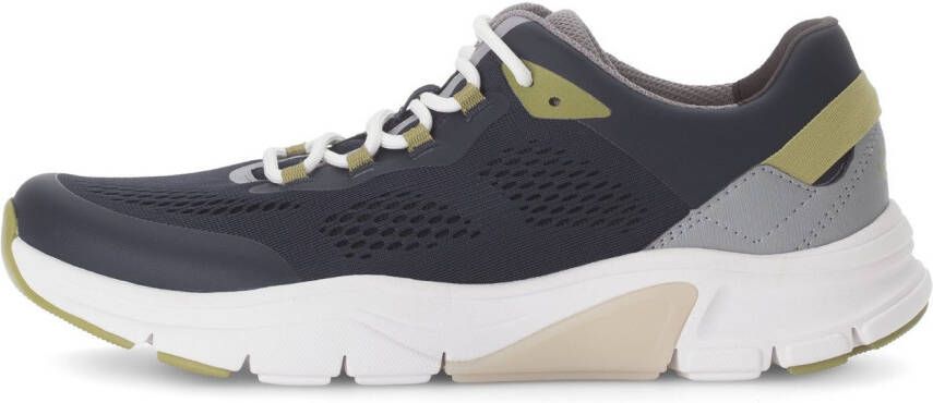 Gabor Rollingsoft Sneakers met sleehak vrijetijdsschoen lage schoen veterschoen met contrastafwerkingen breedte g