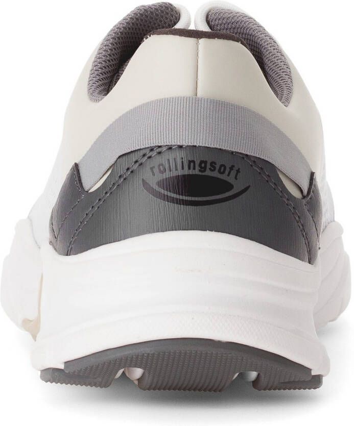 Gabor Rollingsoft Sneakers met sleehak vrijetijdsschoen lage schoen veterschoen met contrastafwerkingen breedte g