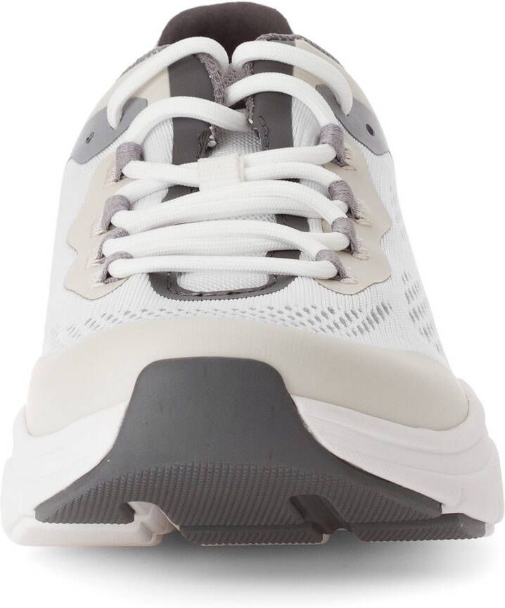 Gabor Rollingsoft Sneakers met sleehak vrijetijdsschoen lage schoen veterschoen met contrastafwerkingen breedte g