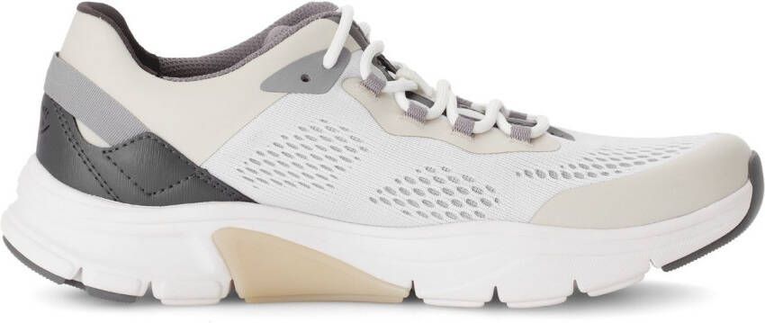Gabor Rollingsoft Sneakers met sleehak vrijetijdsschoen lage schoen veterschoen met contrastafwerkingen breedte g