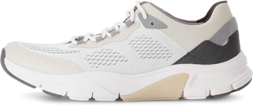 Gabor Rollingsoft Sneakers met sleehak vrijetijdsschoen lage schoen veterschoen met contrastafwerkingen breedte g