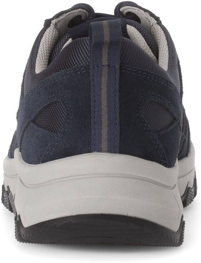 Gabor Rollingsoft Sneakers met sleehak vrijetijdsschoen lage schoen veterschoen met decoratieve stiksels breedte g