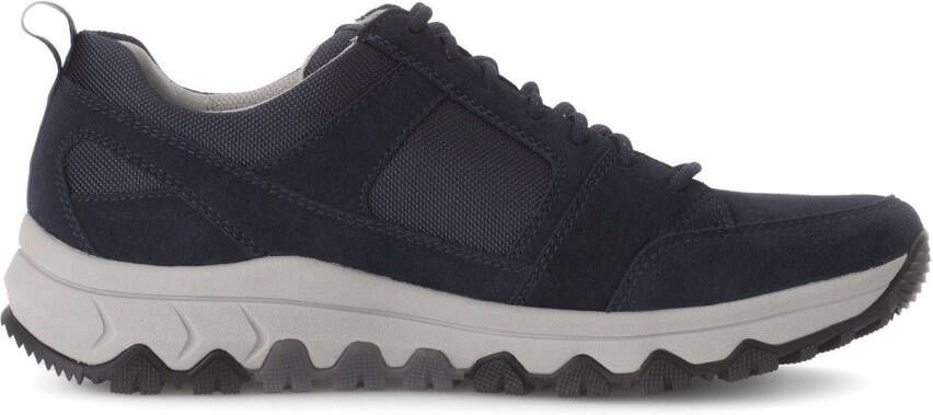 Gabor Rollingsoft Sneakers met sleehak vrijetijdsschoen lage schoen veterschoen met decoratieve stiksels breedte g