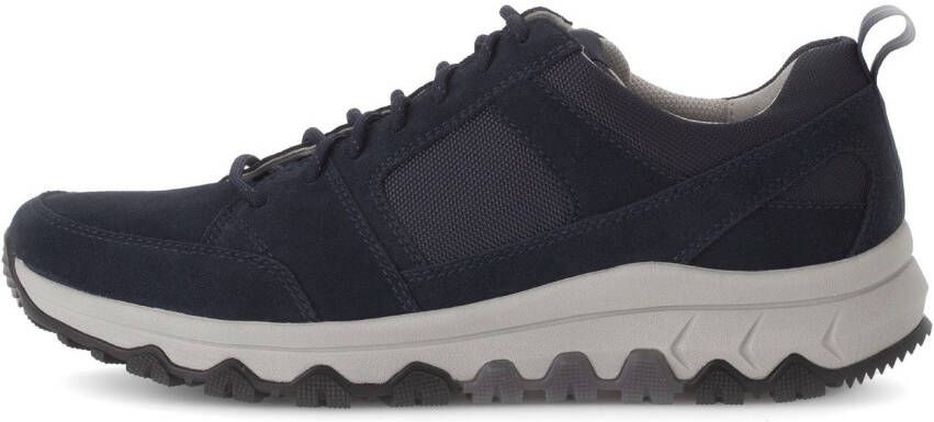 Gabor Rollingsoft Sneakers met sleehak vrijetijdsschoen lage schoen veterschoen met decoratieve stiksels breedte g