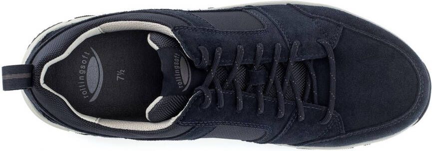 Gabor Rollingsoft Sneakers met sleehak vrijetijdsschoen lage schoen veterschoen met decoratieve stiksels breedte g