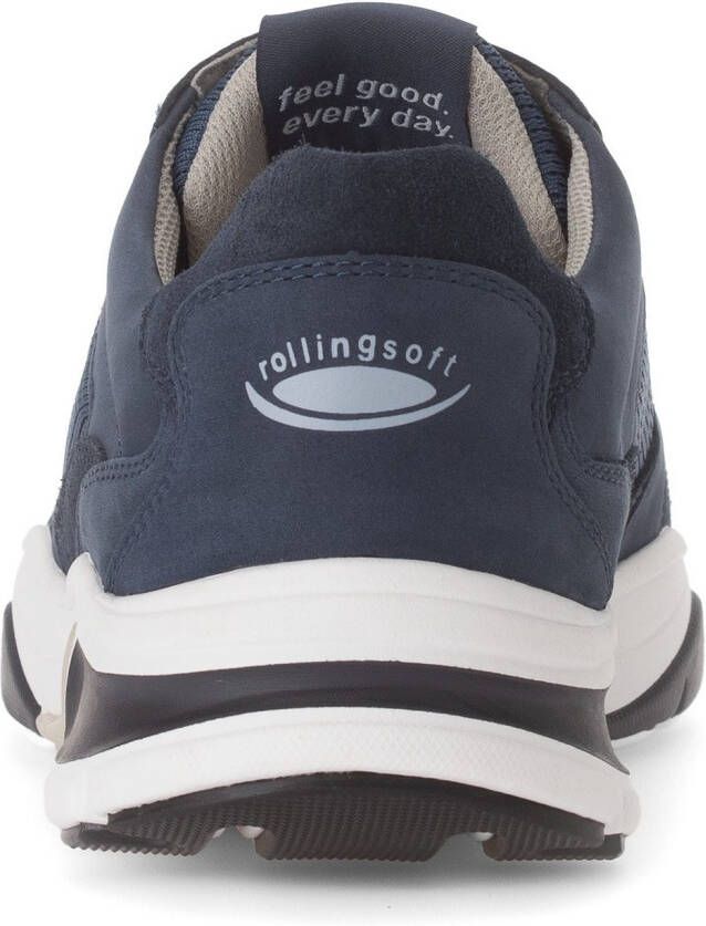 Gabor Rollingsoft Sneakers met sleehak vrijetijdsschoen lage schoen veterschoen met logo op de hiel g-breedte