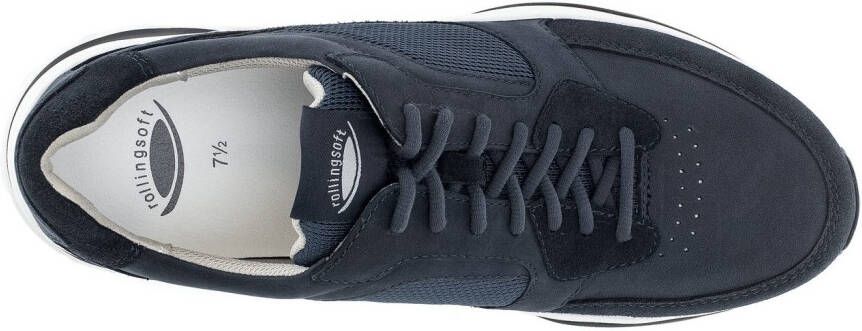 Gabor Rollingsoft Sneakers met sleehak vrijetijdsschoen lage schoen veterschoen met logo op de hiel g-breedte
