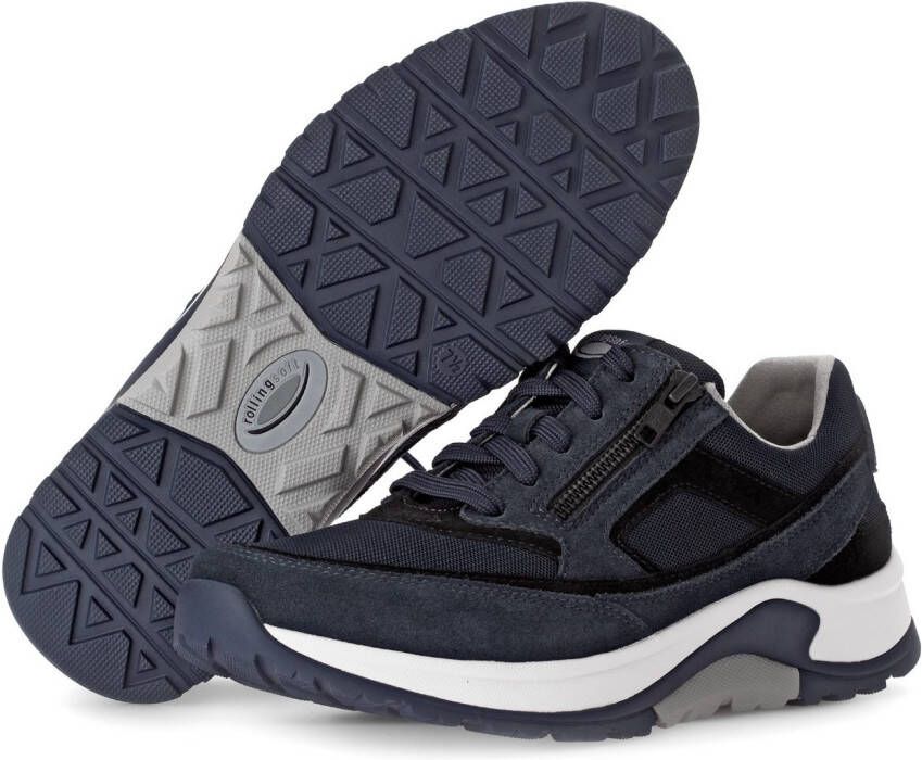 Gabor Rollingsoft Sneakers met sleehak veterschoen lage schoen vrijetijdsschoen buitenrits g-breedte