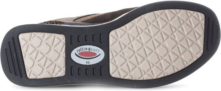 Gabor Rollingsoft Sneakers met sleehak veterschoenen lage schoen vrijetijdsschoen met zijrits