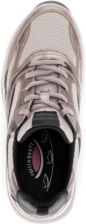 Gabor Rollingsoft Sneakers met sleehak vrijetijdsschoen lage schoen veterschoen met uitneembaar voetbed