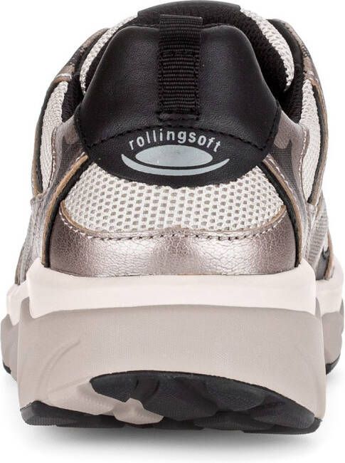 Gabor Rollingsoft Sneakers met sleehak vrijetijdsschoen lage schoen veterschoen met uitneembaar voetbed