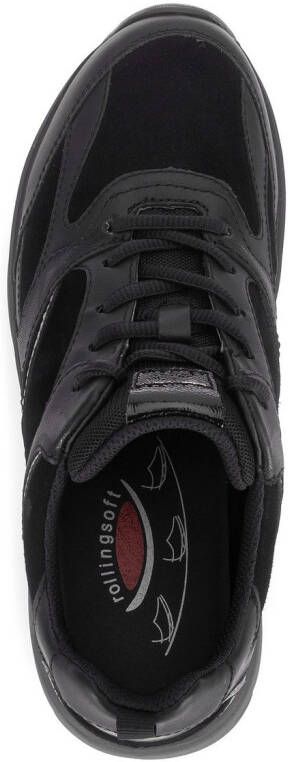Gabor Rollingsoft Sneakers met sleehak vrijetijdsschoen lage schoen veterschoen met uitneembaar voetbed