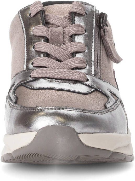 Gabor Rollingsoft Sneakers met sleehak veterschoen halfhoge schoen vrijetijdsschoen met extra ritssluiting