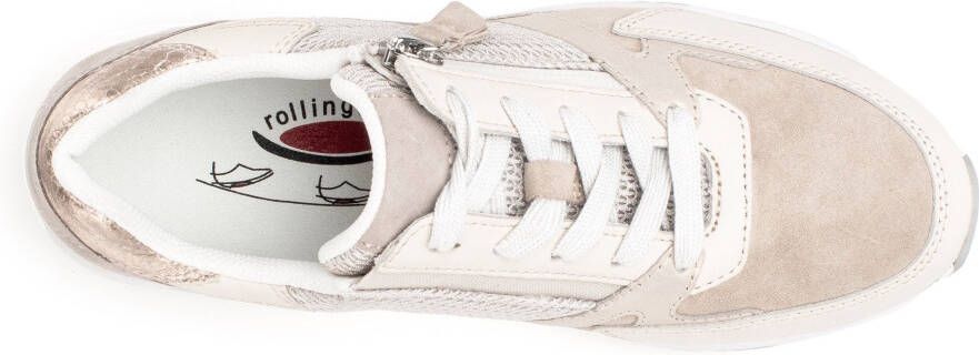 Gabor Rollingsoft Sneakers met sleehak met optifit verwisselbare binnenzool vrijetijdsschoen lage schoen veterschoen