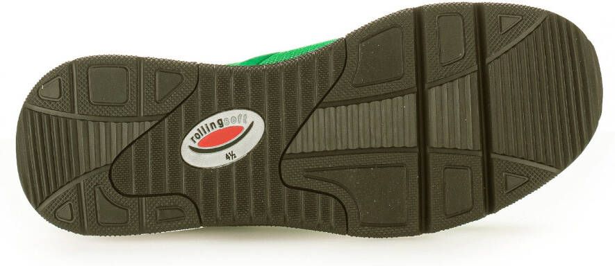 Gabor Rollingsoft Sneakers met sleehak vrijetijdsschoen lage schoen veterschoen logo op de hiel
