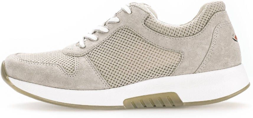 Gabor Rollingsoft Sneakers met sleehak vrijetijdsschoen lage schoen veterschoen met optifit verwisselbare inlegzool