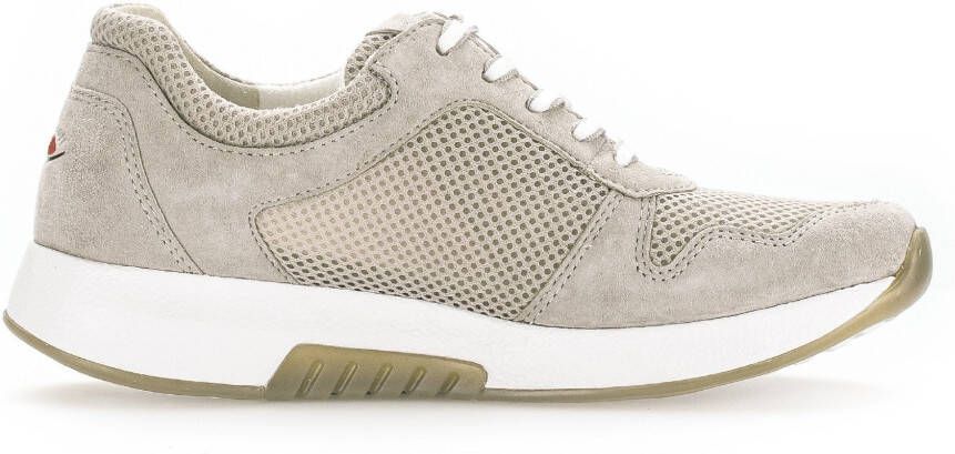 Gabor Rollingsoft Sneakers met sleehak vrijetijdsschoen lage schoen veterschoen met optifit verwisselbare inlegzool