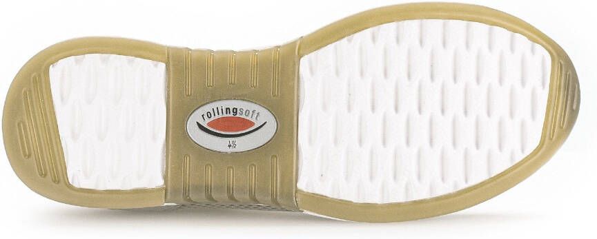 Gabor Rollingsoft Sneakers met sleehak vrijetijdsschoen lage schoen veterschoen met optifit verwisselbare inlegzool