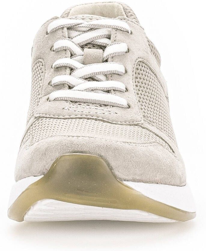 Gabor Rollingsoft Sneakers met sleehak vrijetijdsschoen lage schoen veterschoen met optifit verwisselbare inlegzool