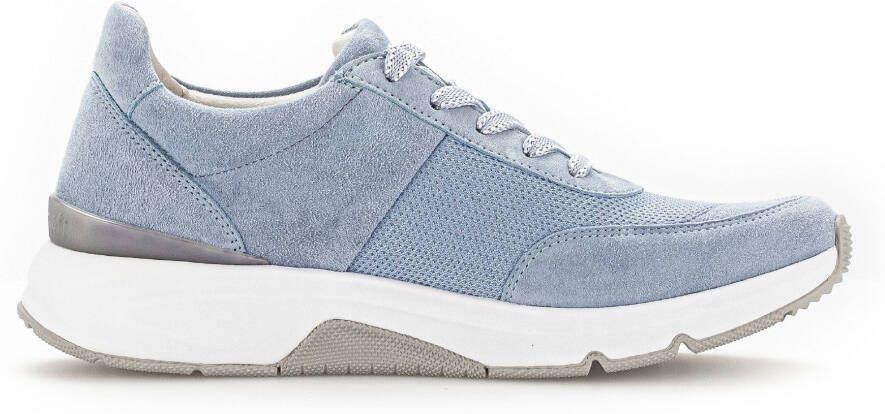 Gabor Rollingsoft Sneakers met sleehak vrijetijdsschoen lage schoen veterschoen logo op de hiel