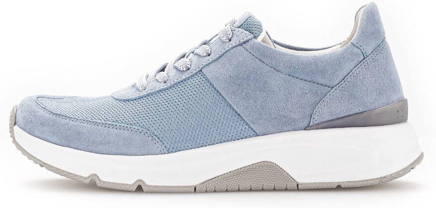 Gabor Rollingsoft Sneakers met sleehak vrijetijdsschoen lage schoen veterschoen logo op de hiel