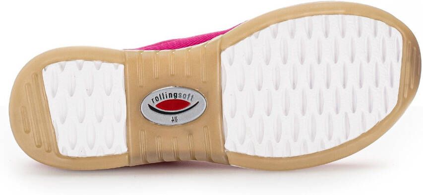 Gabor Rollingsoft Sneakers met sleehak vrijetijdsschoen lage schoen veterschoen met optifit verwisselbare inlegzool