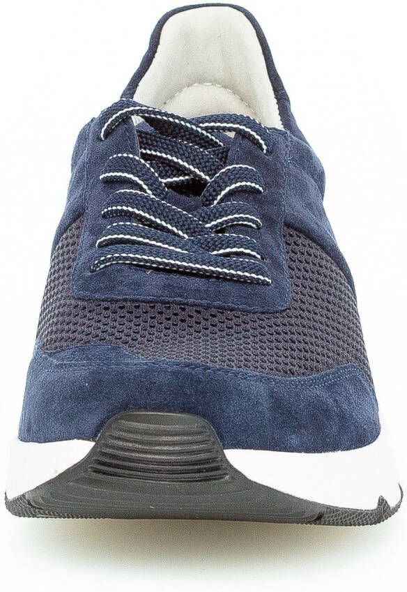 Gabor Rollingsoft Sneakers met sleehak vrijetijdsschoen lage schoen veterschoen logo op de hiel