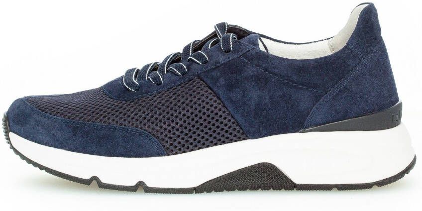 Gabor Rollingsoft Sneakers met sleehak vrijetijdsschoen lage schoen veterschoen logo op de hiel