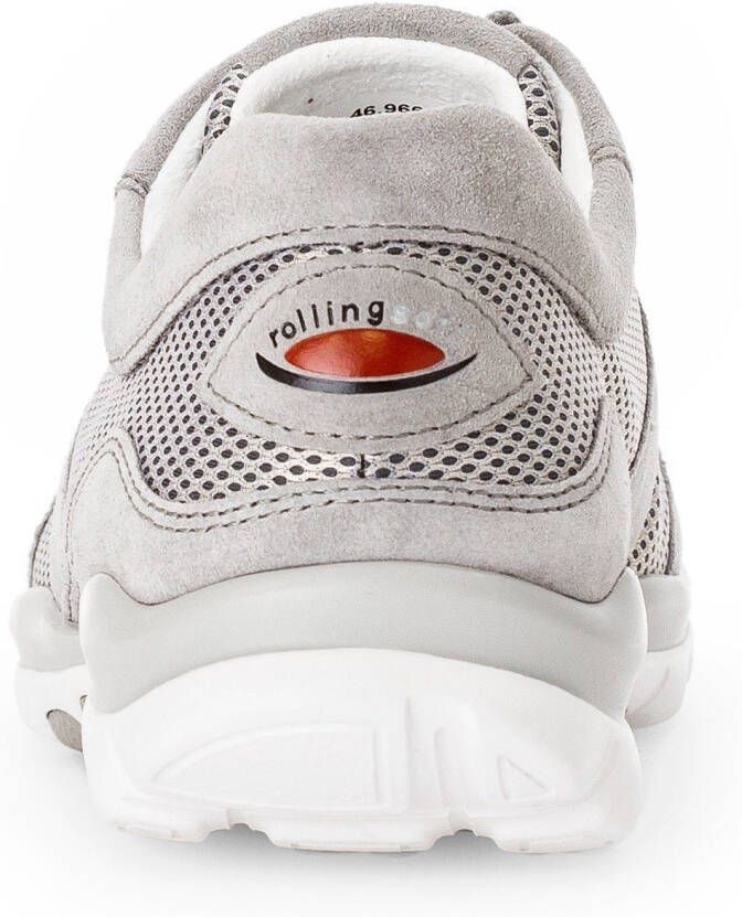 Gabor Rollingsoft Sneakers met sleehak vrijetijdsschoen lage schoen veterschoen met optifit verwisselbare inlegzool