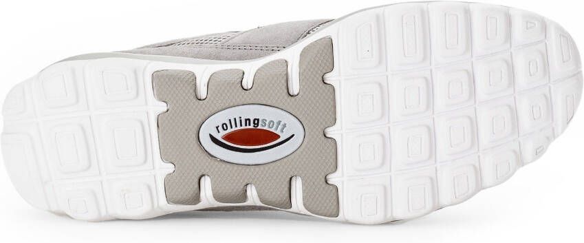 Gabor Rollingsoft Sneakers met sleehak vrijetijdsschoen lage schoen veterschoen met optifit verwisselbare inlegzool