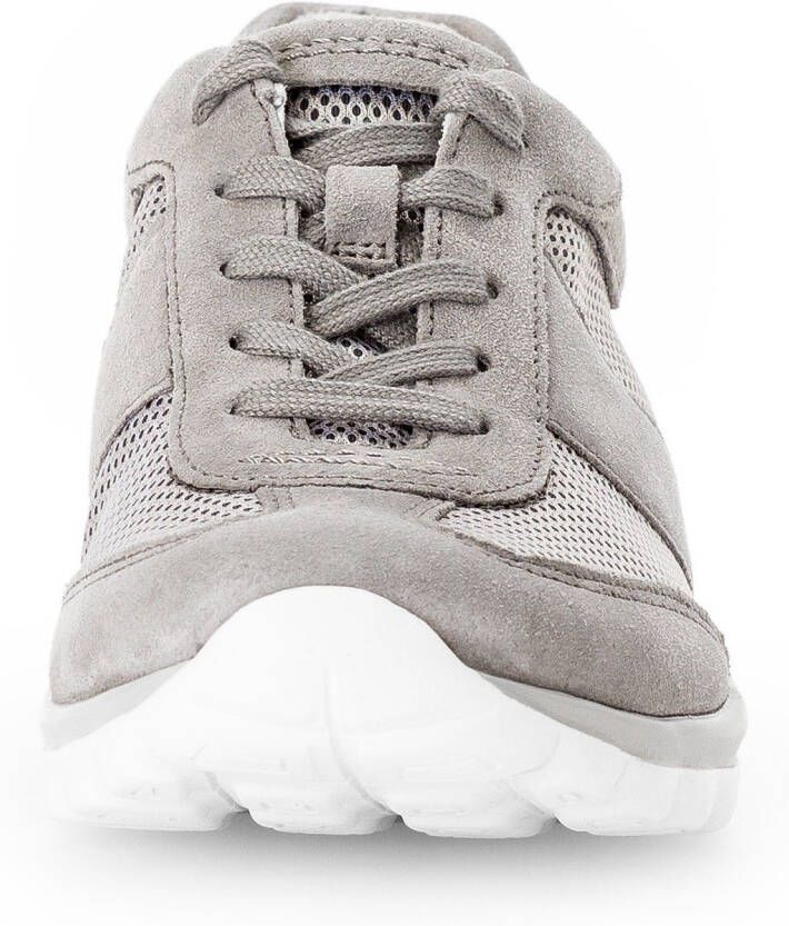 Gabor Rollingsoft Sneakers met sleehak vrijetijdsschoen lage schoen veterschoen met optifit verwisselbare inlegzool