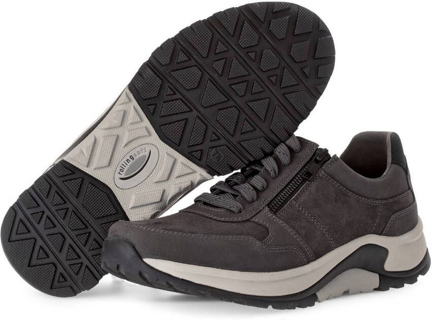Gabor Rollingsoft Sneakers met sleehak comfort schoen veterschoen lage schoen in breedte g 1 2 (= breed)