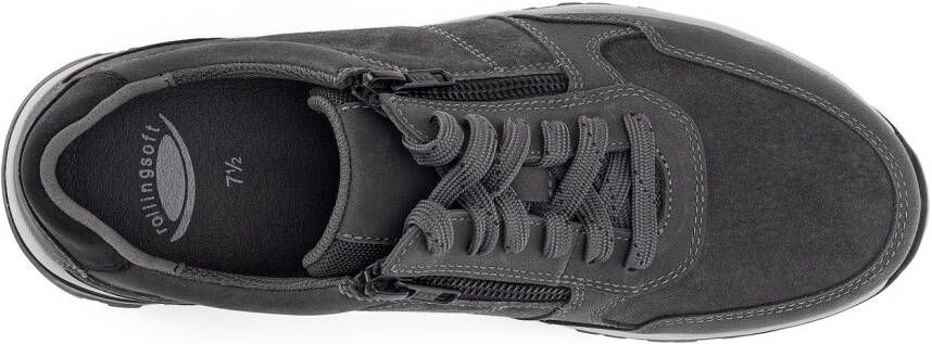 Gabor Rollingsoft Sneakers met sleehak comfort schoen veterschoen lage schoen in breedte g 1 2 (= breed)
