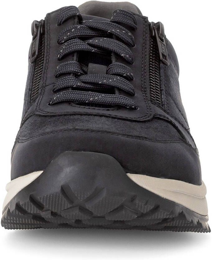 Gabor Rollingsoft Sneakers met sleehak comfort schoen veterschoen lage schoen in breedte g 1 2 (= breed)