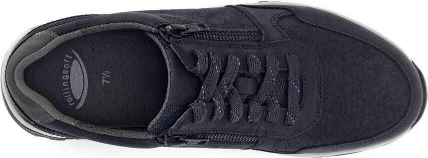 Gabor Rollingsoft Sneakers met sleehak comfort schoen veterschoen lage schoen in breedte g 1 2 (= breed)