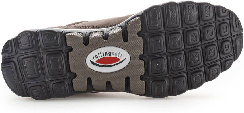 Gabor Rollingsoft Sneakers met sleehak met logo-opdruk op de hiel vrijetijdsschoen lage schoen veterschoen