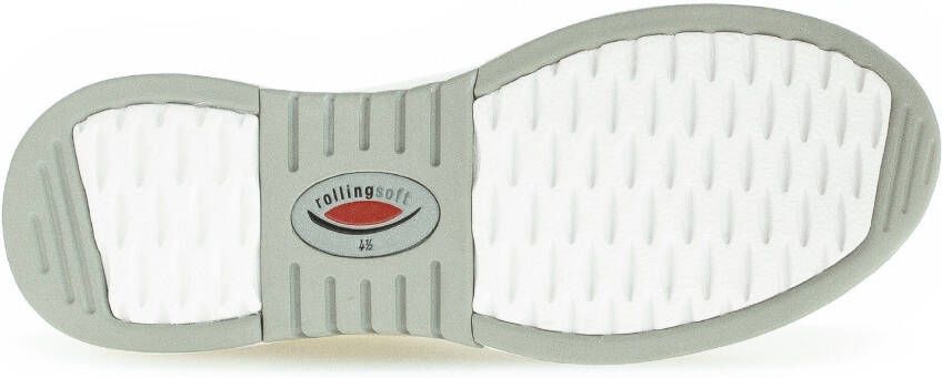 Gabor Rollingsoft Sneakers met sleehak met label aan de hiel vrijetijdsschoen lage schoen veterschoen