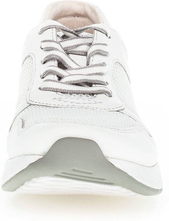 Gabor Rollingsoft Sneakers met sleehak met label aan de hiel vrijetijdsschoen lage schoen veterschoen