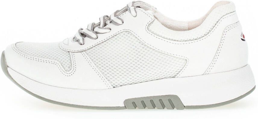 Gabor Rollingsoft Sneakers met sleehak met label aan de hiel vrijetijdsschoen lage schoen veterschoen