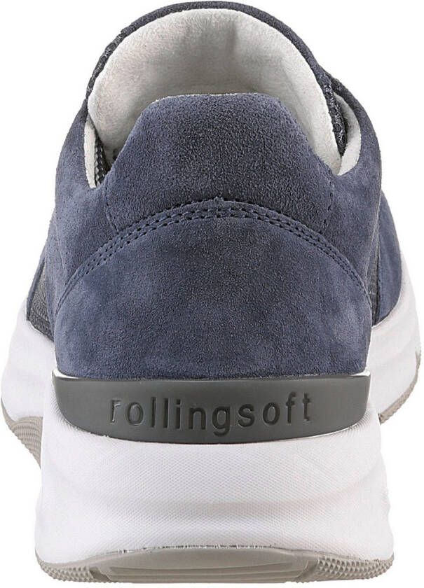 Gabor Rollingsoft Sneakers met sleehak vrijetijdsschoen lage schoen veterschoen logo op de hiel