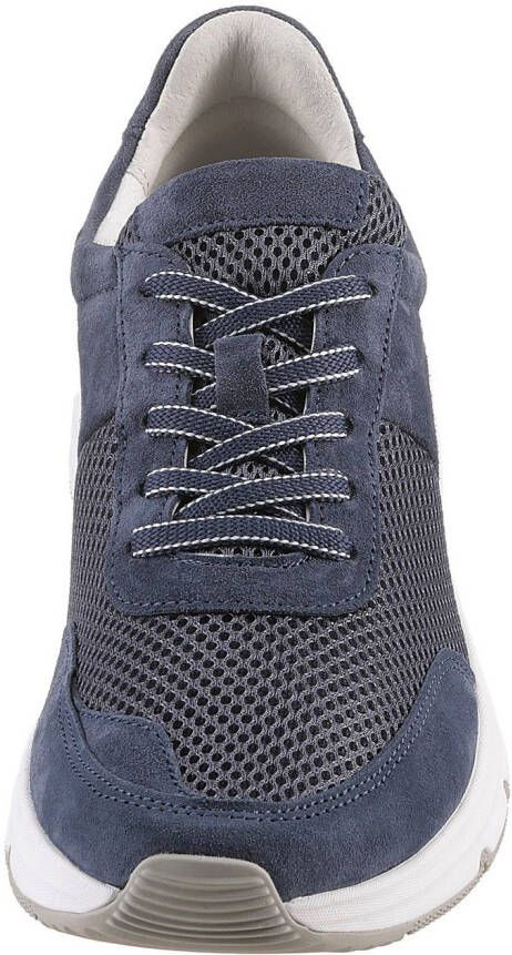 Gabor Rollingsoft Sneakers met sleehak vrijetijdsschoen lage schoen veterschoen logo op de hiel