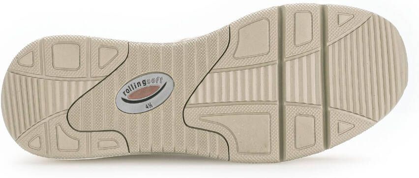 Gabor Rollingsoft Sneakers met sleehak vrijetijdsschoen lage schoen veterschoen logo op de hiel