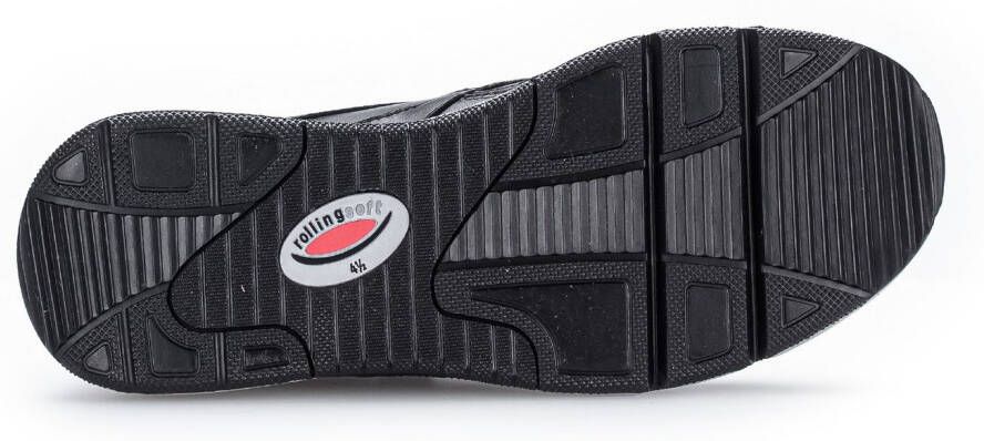 Gabor Rollingsoft Sneakers met sleehak vrijetijdsschoen lage schoen veterschoen logo op de hiel