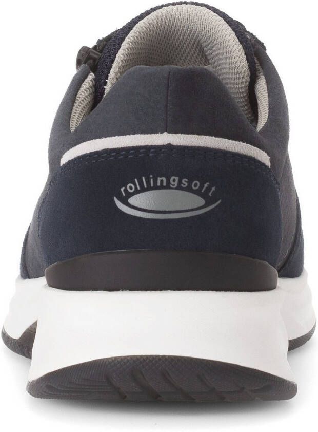 Gabor Rollingsoft Sneakers met sleehak vrijetijdsschoen lage schoen veterschoen met buitenrits g-breedte