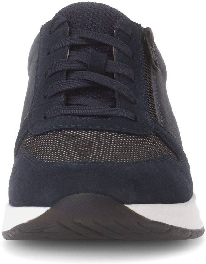 Gabor Rollingsoft Sneakers met sleehak vrijetijdsschoen lage schoen veterschoen met buitenrits g-breedte