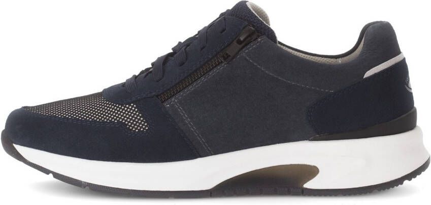 Gabor Rollingsoft Sneakers met sleehak vrijetijdsschoen lage schoen veterschoen met buitenrits g-breedte